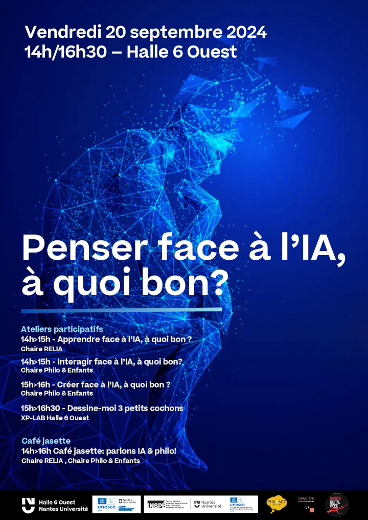 Affiche penser IA - Halle 6 Ouest - Nantes Digital Week 2024