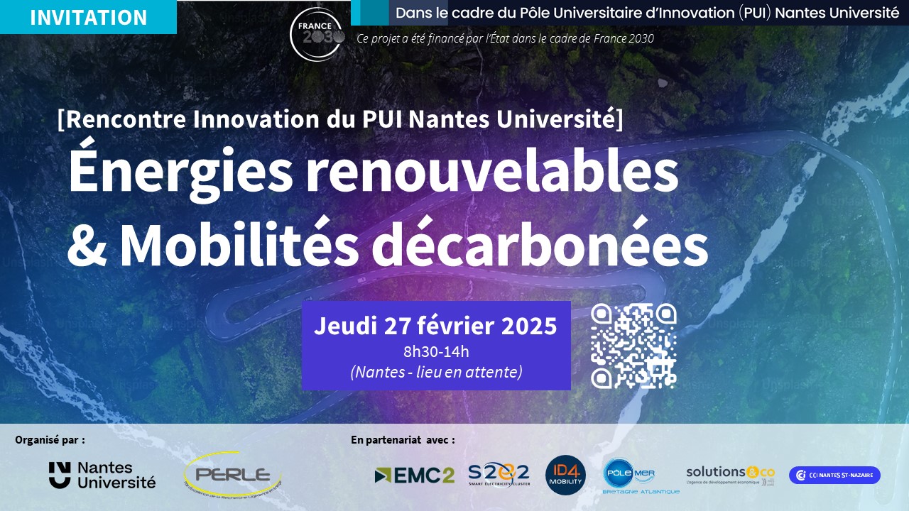 Rencontre Innovation PUI Nantes Universite energies renouvelables mobilites durables